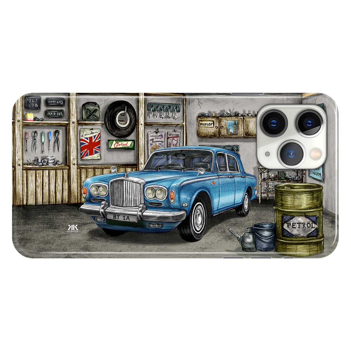 Bentley Series A1 Garage Caribbean Blue - Snap Case - iphone-11-pro