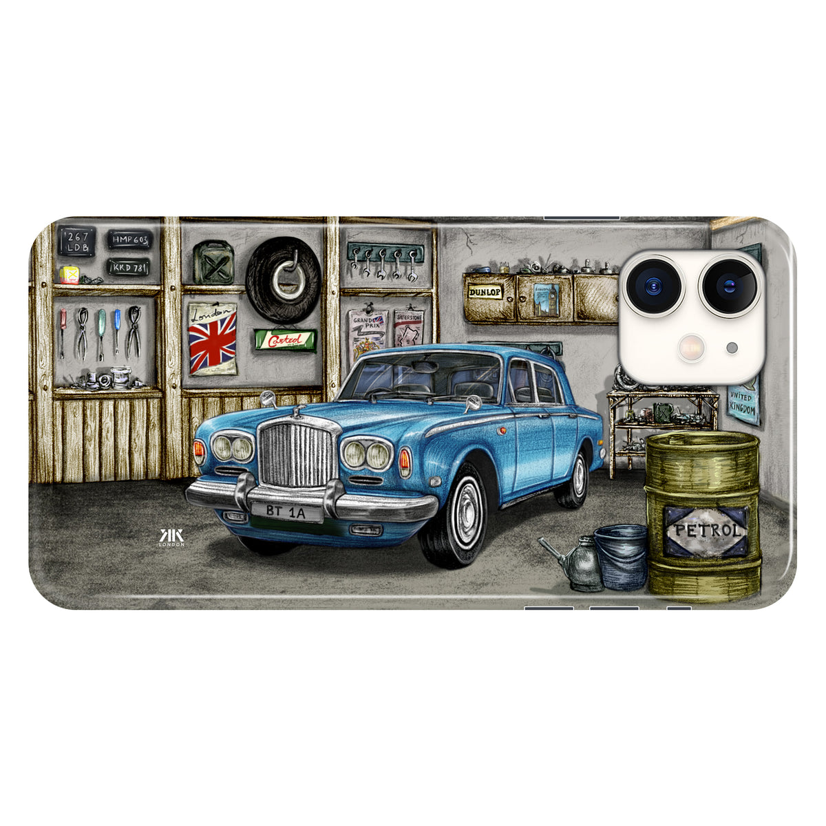 Bentley Series A1 Garage Caribbean Blue - Snap Case - iphone-11