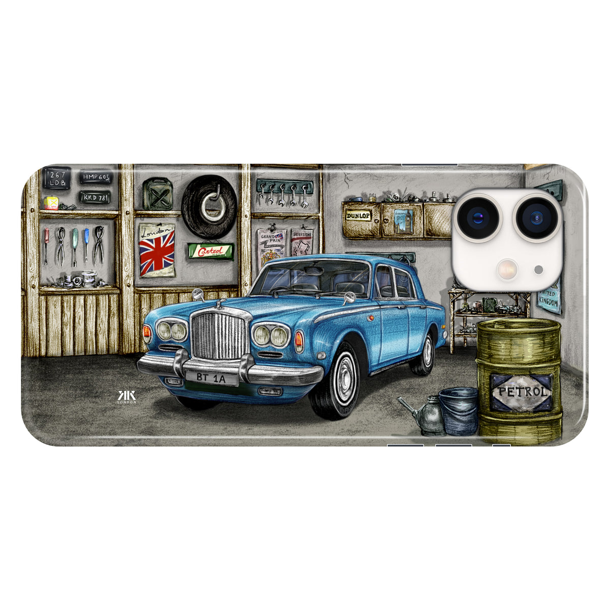 Bentley Series A1 Garage Caribbean Blue - Snap Case - iphone-12