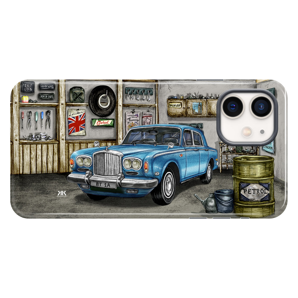 Bentley Series A1 Garage Caribbean Blue - Tough Case - iphone-12