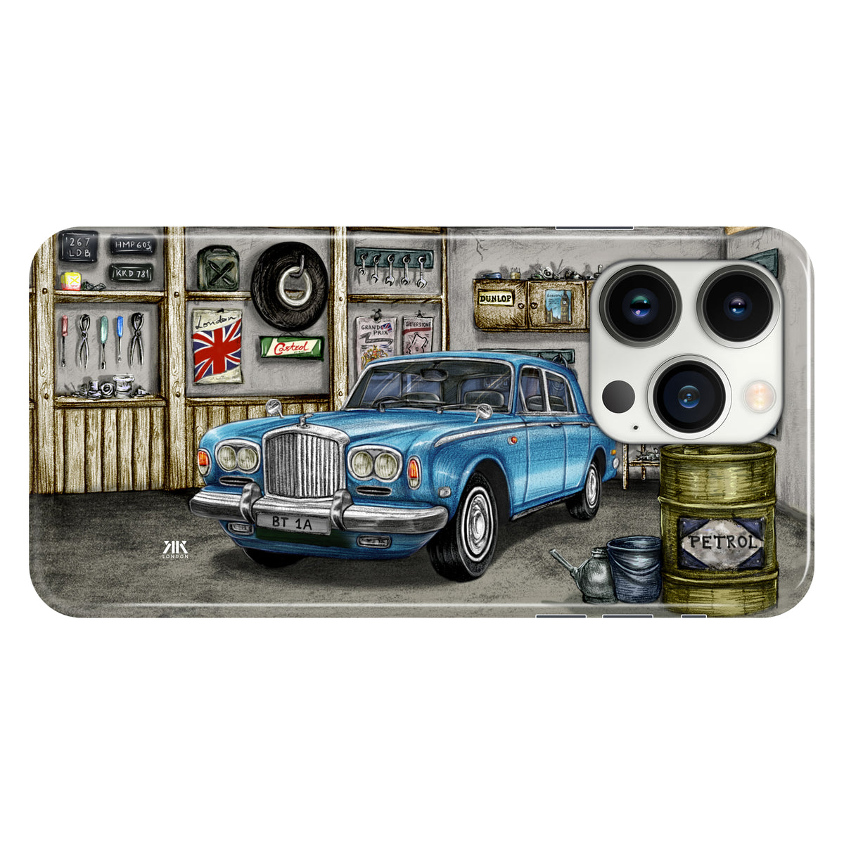 Bentley Series A1 Garage Caribbean Blue - Snap Case - iphone-13-pro