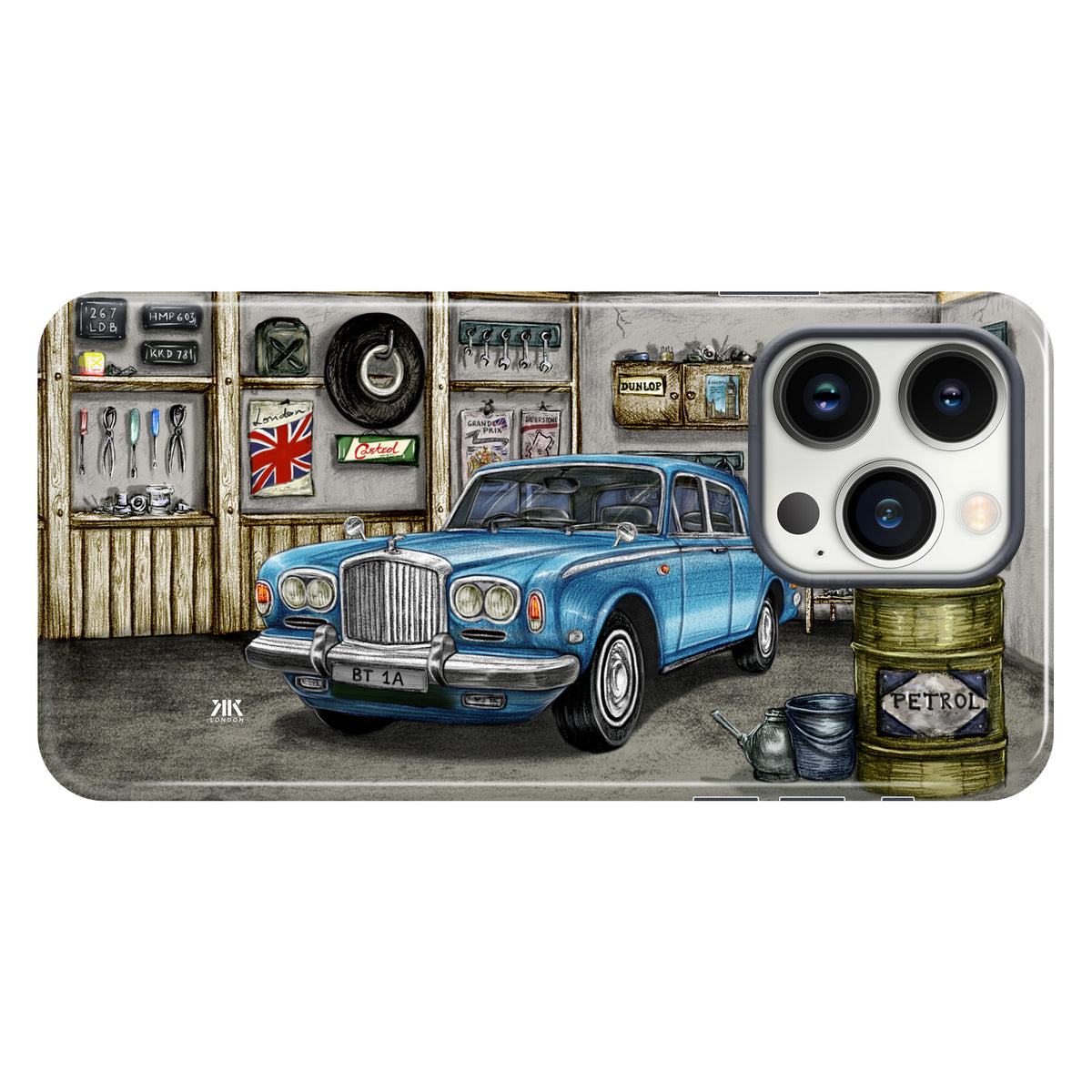 Bentley Series A1 Garage Caribbean Blue - Tough Case - iphone-13-pro