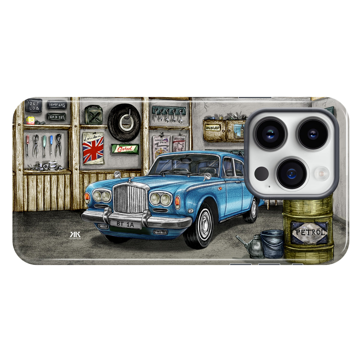 Bentley Series A1 Garage Caribbean Blue - Tough Case - iphone-14-pro