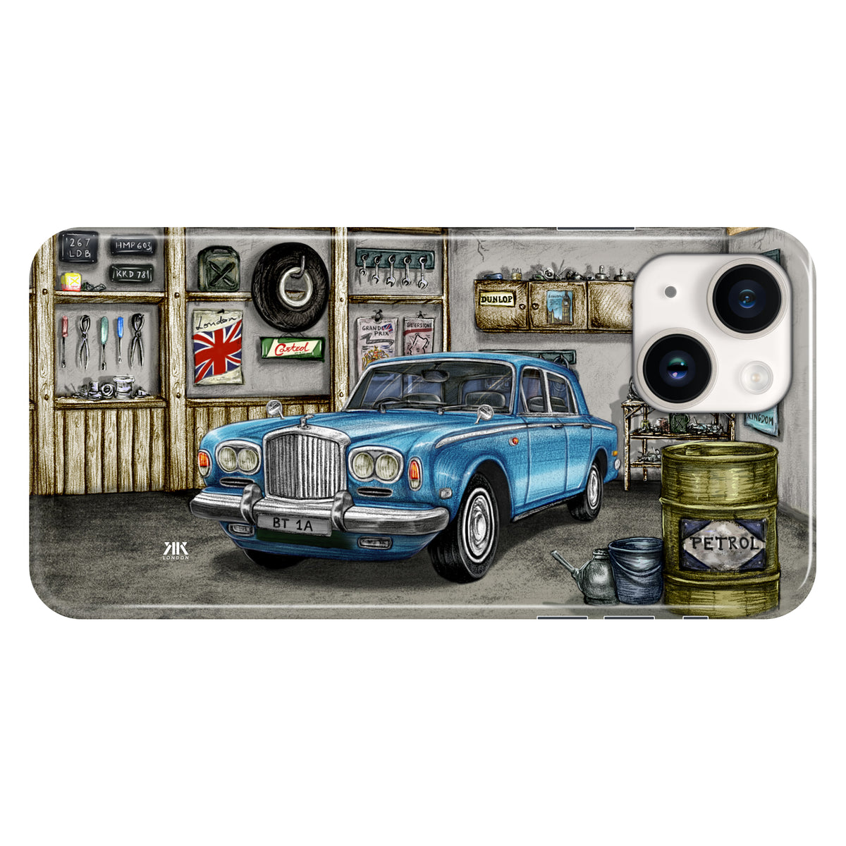 Bentley Series A1 Garage Caribbean Blue - Snap Case - iphone-14