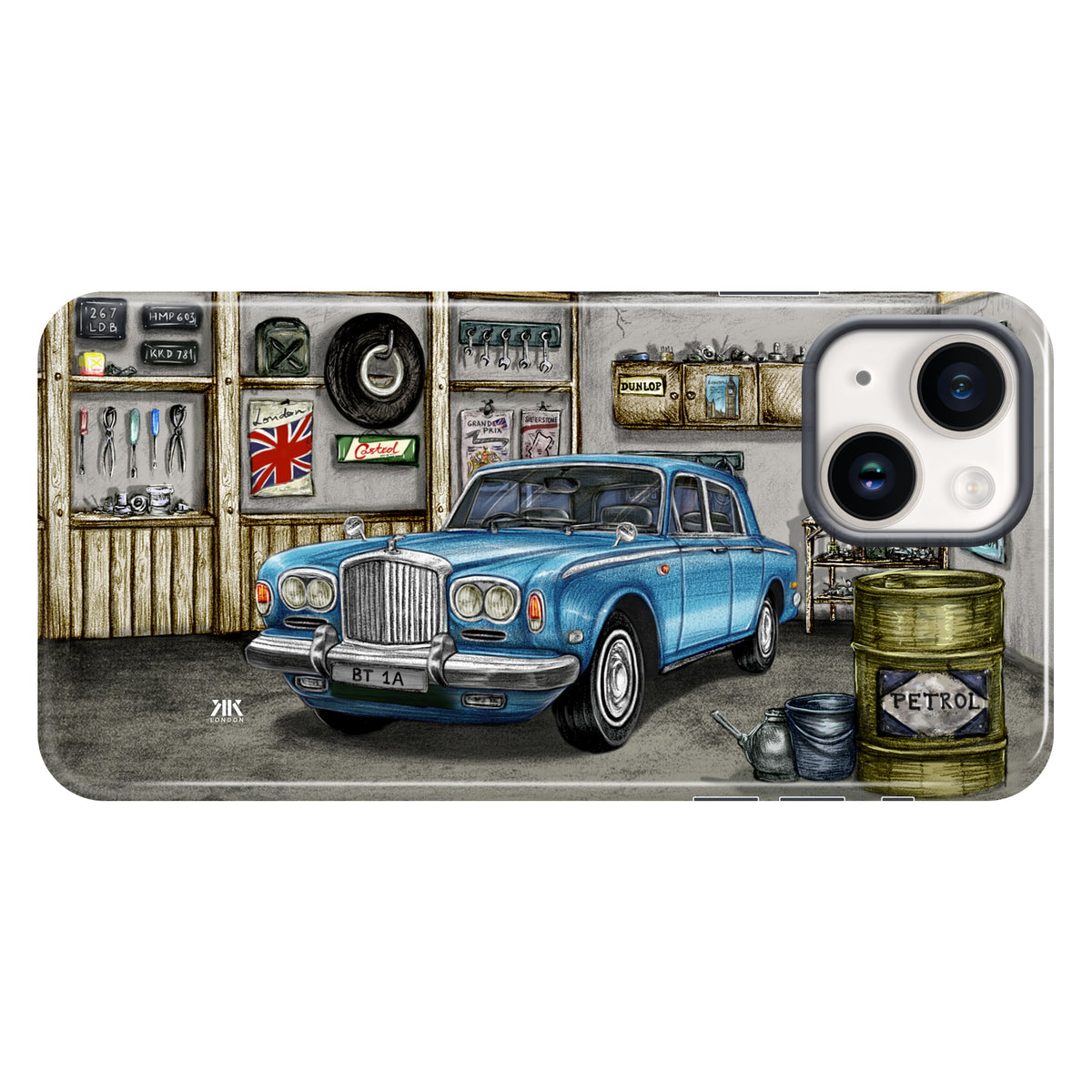 Bentley Series A1 Garage Caribbean Blue - Tough Case - iphone-14