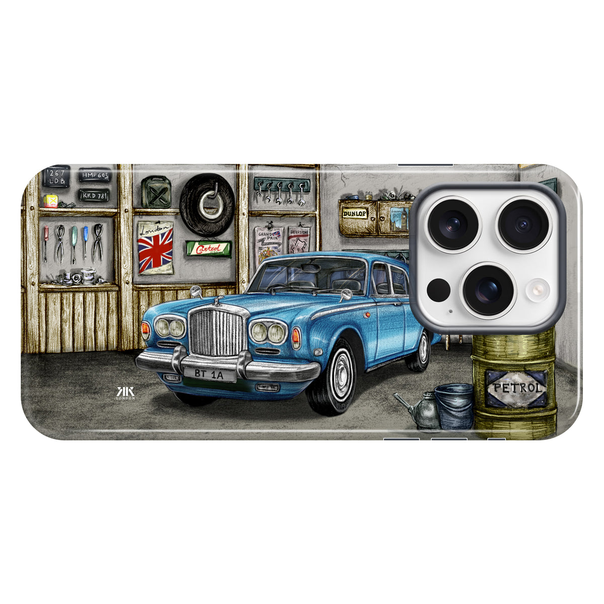 Bentley Series A1 Garage Caribbean Blue - Tough Case - iphone-16-pro