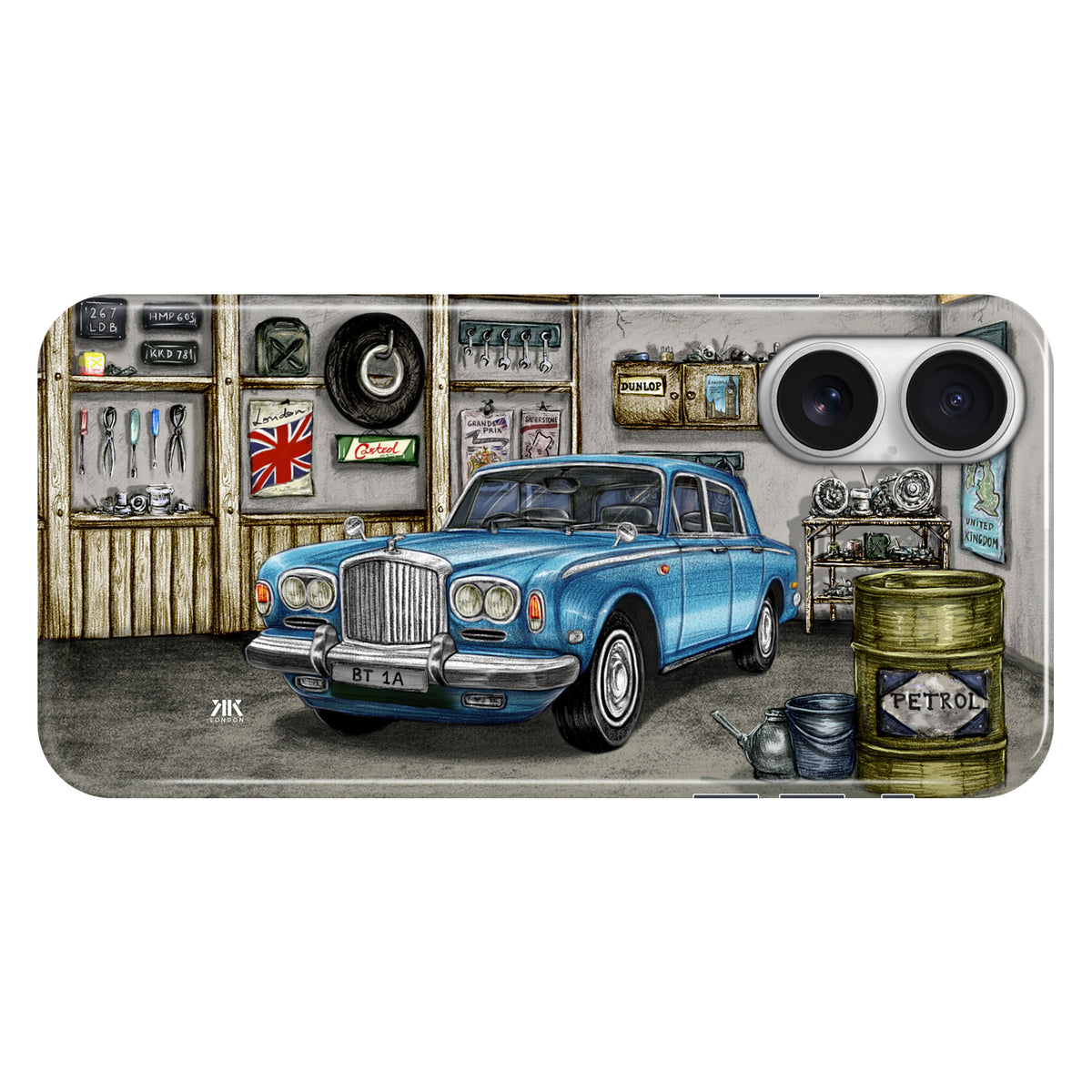 Bentley Series A1 Garage Caribbean Blue - Snap Case - iphone-16