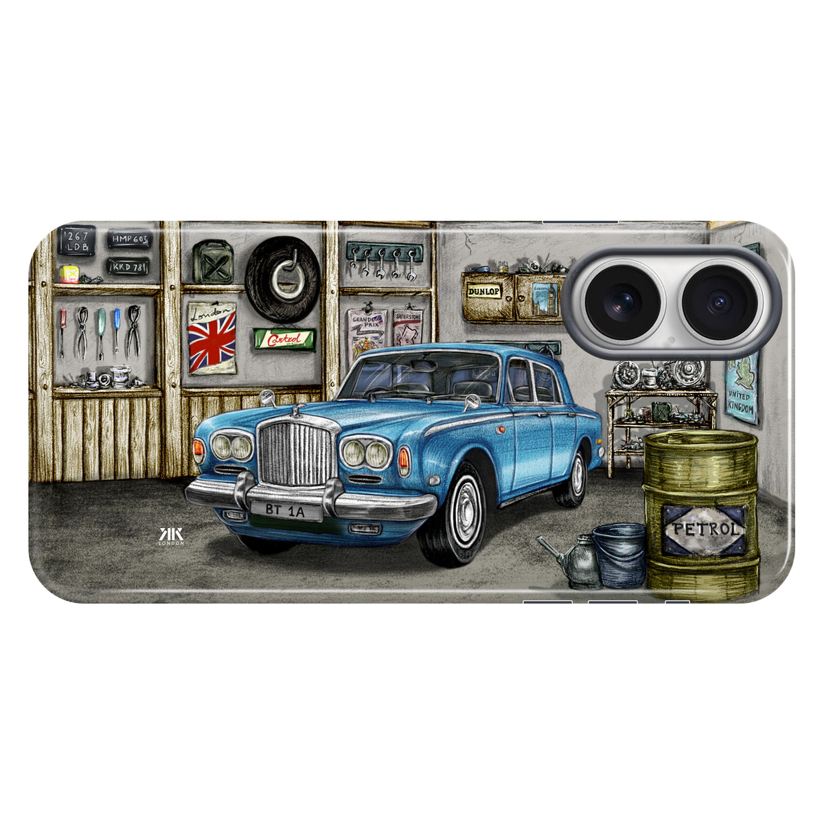 Bentley Series A1 Garage Caribbean Blue - Tough Case - iphone-16