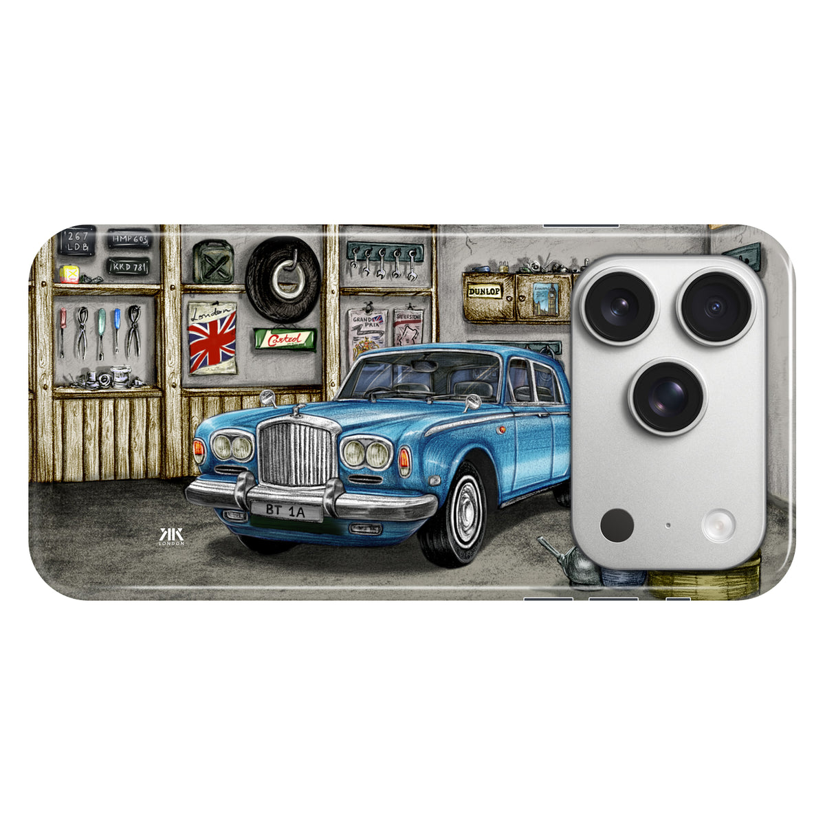 Bentley Series A1 Garage Caribbean Blue - Snap Case - iphone-17-pro