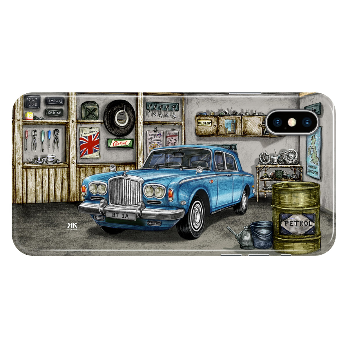 Bentley Series A1 Garage Caribbean Blue - Snap Case - iphone-x