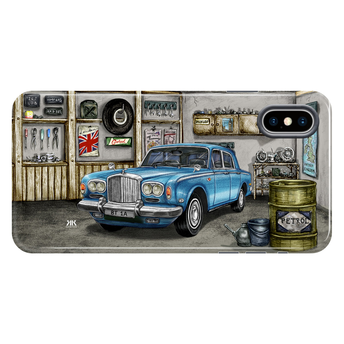 Bentley Series A1 Garage Caribbean Blue - Tough Case - iphone-x
