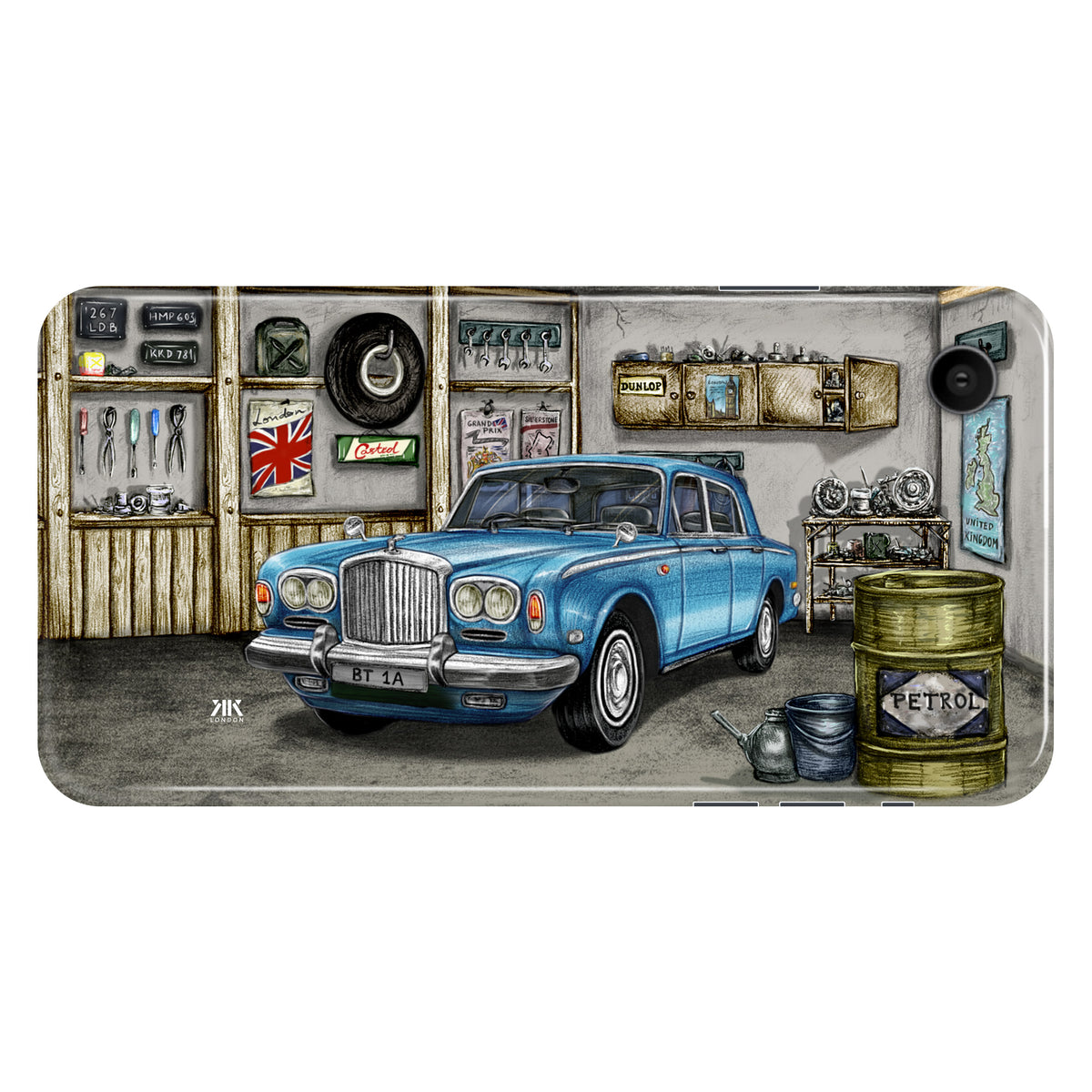 Bentley Series A1 Garage Caribbean Blue - Snap Case - iphone-xr