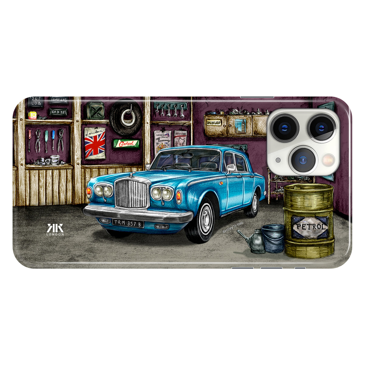 Bentley T2 1980 Caribbean Blue Garage - Snap Case - iphone-11-pro