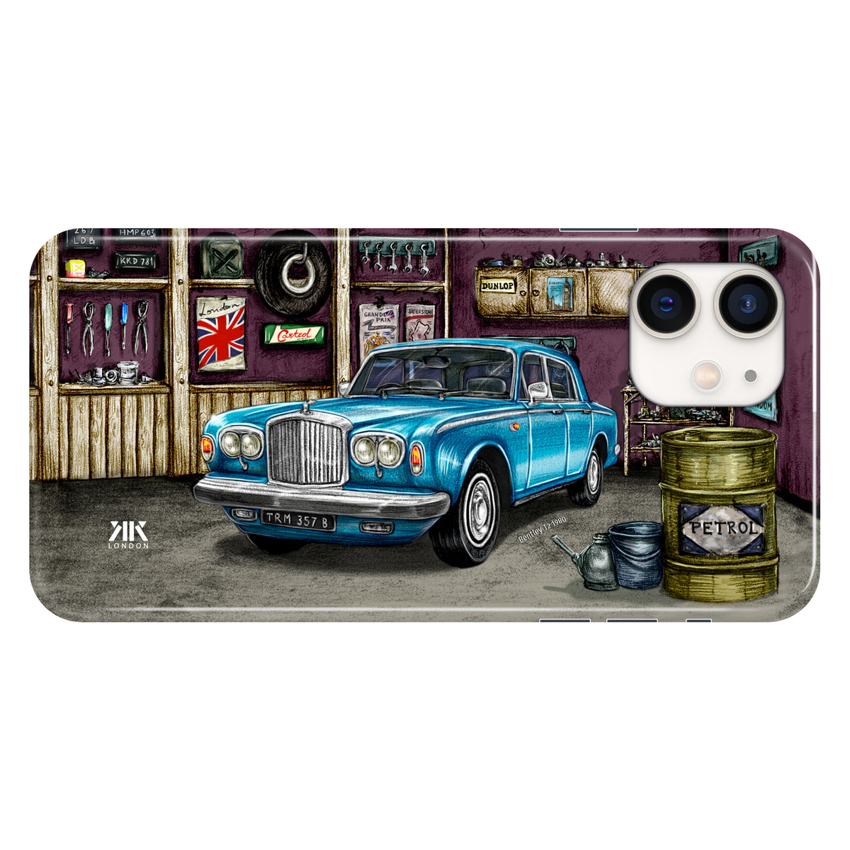 Bentley T2 1980 Caribbean Blue Garage - Snap Case - iphone-12