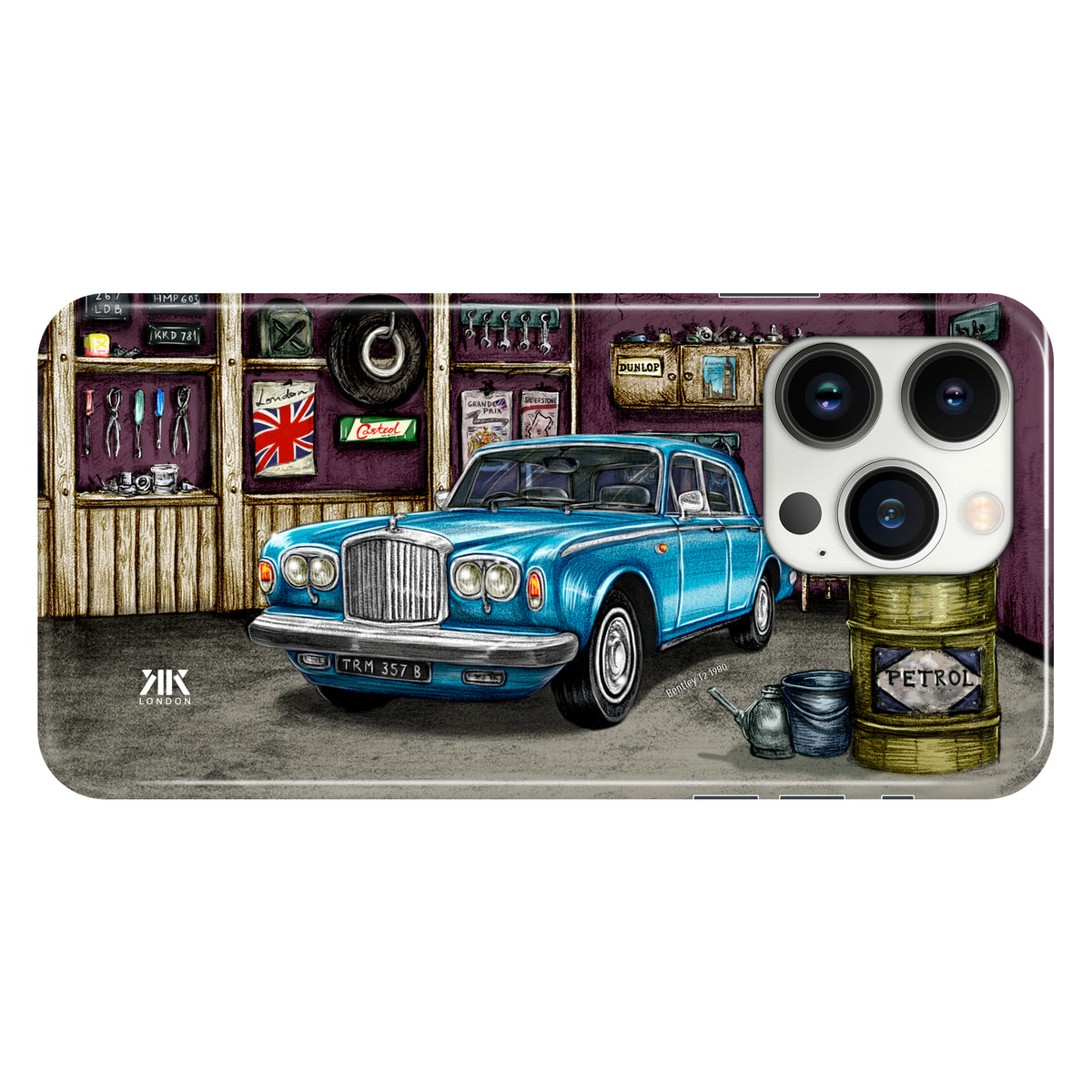 Bentley T2 1980 Caribbean Blue Garage - Snap Case - iphone-13-pro