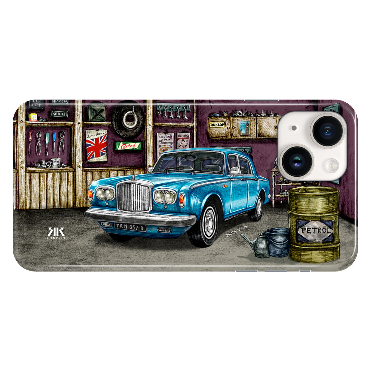 Bentley T2 1980 Caribbean Blue Garage - Snap Case - iphone-14