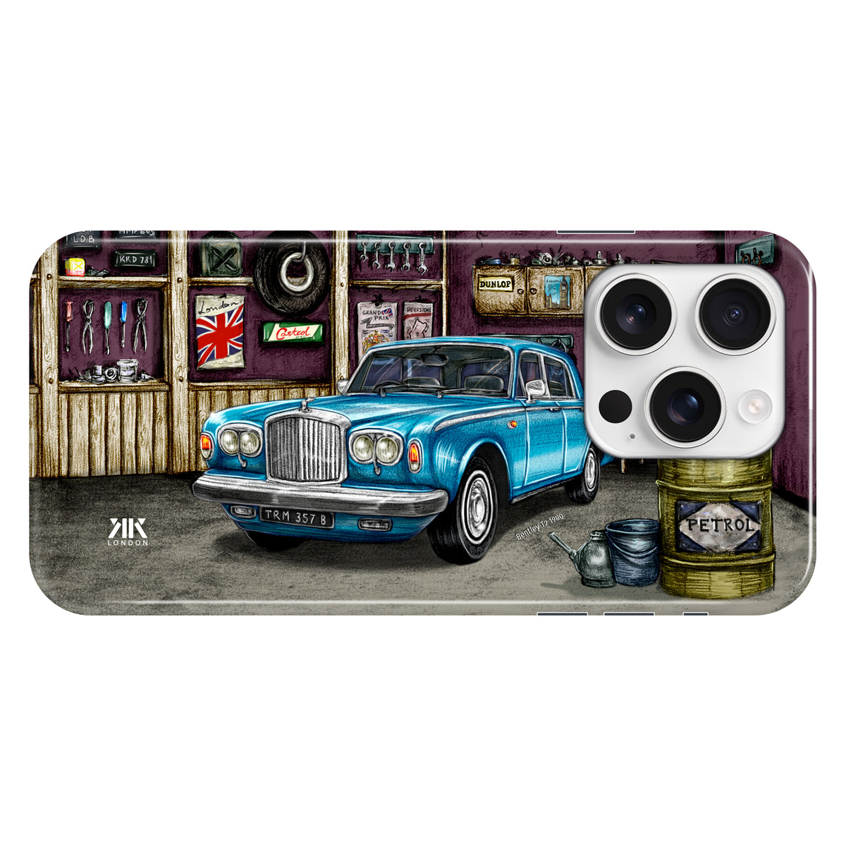 Bentley T2 1980 Caribbean Blue Garage - Snap Case - iphone-16-pro