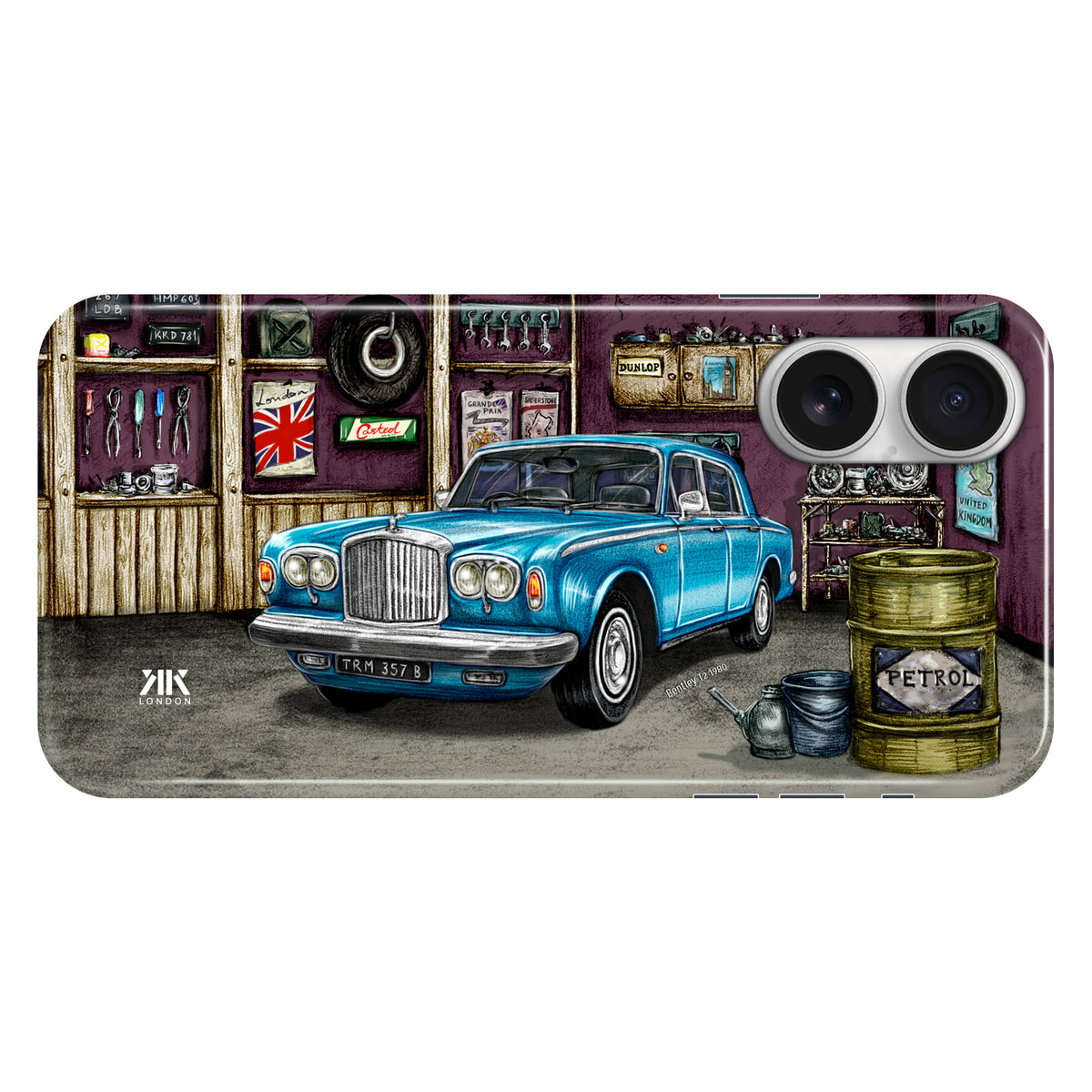 Bentley T2 1980 Caribbean Blue Garage - Snap Case - iphone-16
