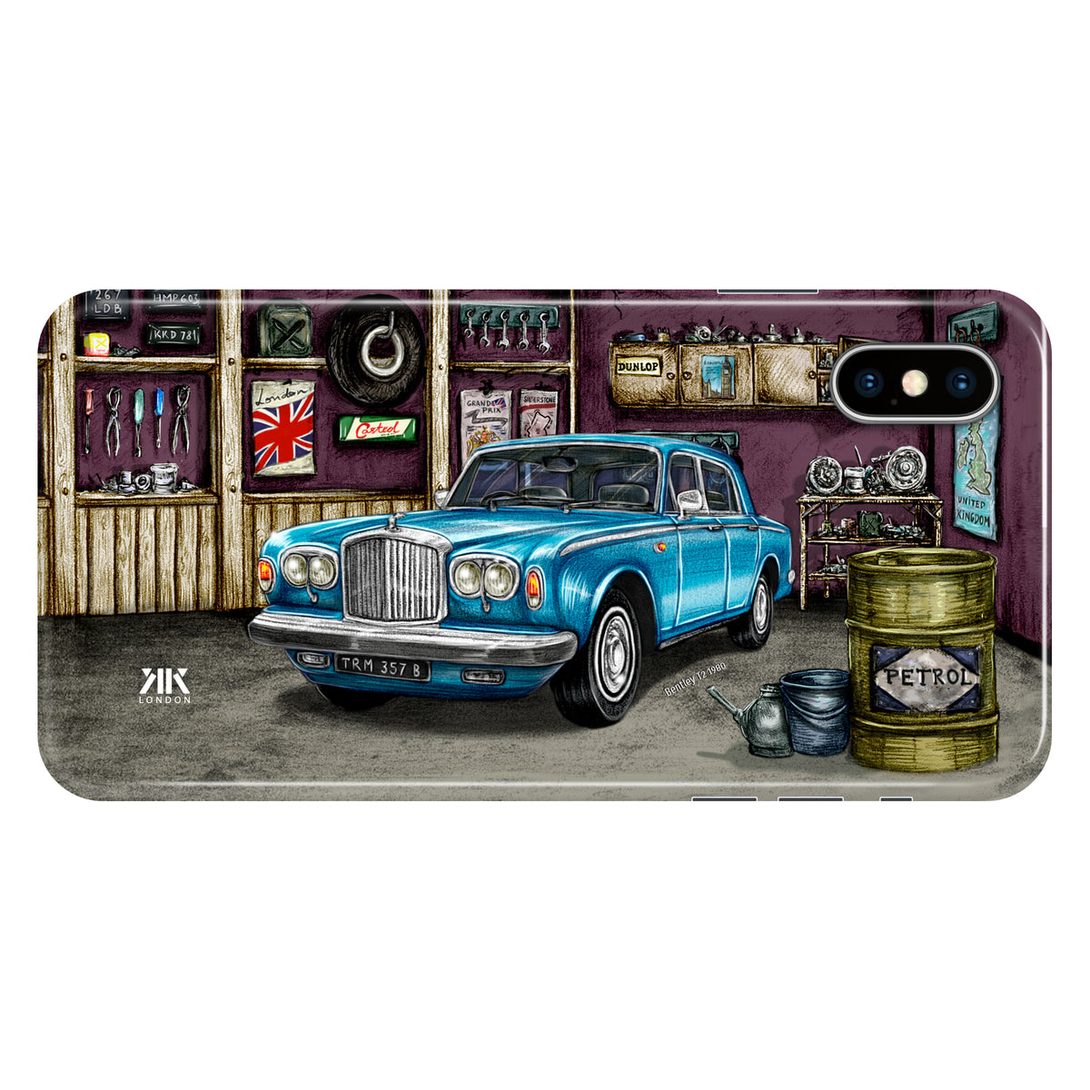 Bentley T2 1980 Caribbean Blue Garage - Snap Case - iphone-x