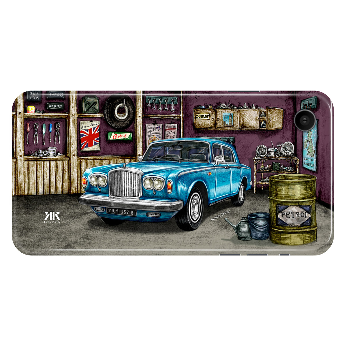 Bentley T2 1980 Caribbean Blue Garage - Snap Case - iphone-xr