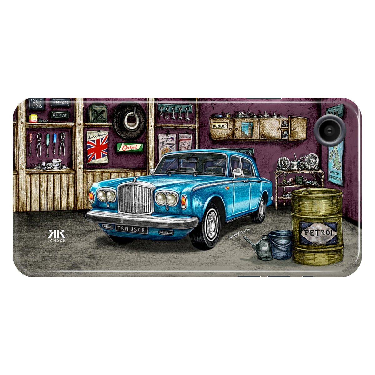Bentley T2 1980 Caribbean Blue Garage - Tough Case - iphone-xr