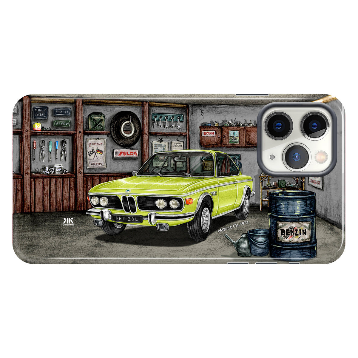 BMW 3.0 CSL 1972 (Lime) - Tough Case - iphone-11-pro