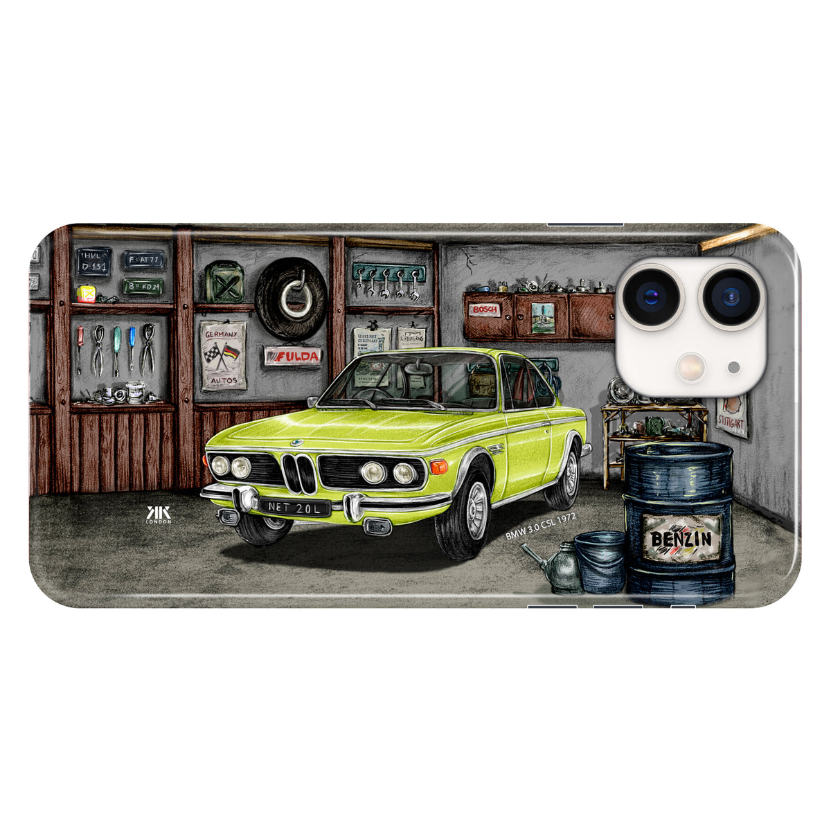 BMW 3.0 CSL 1972 (Lime) - Snap Case - iphone-12