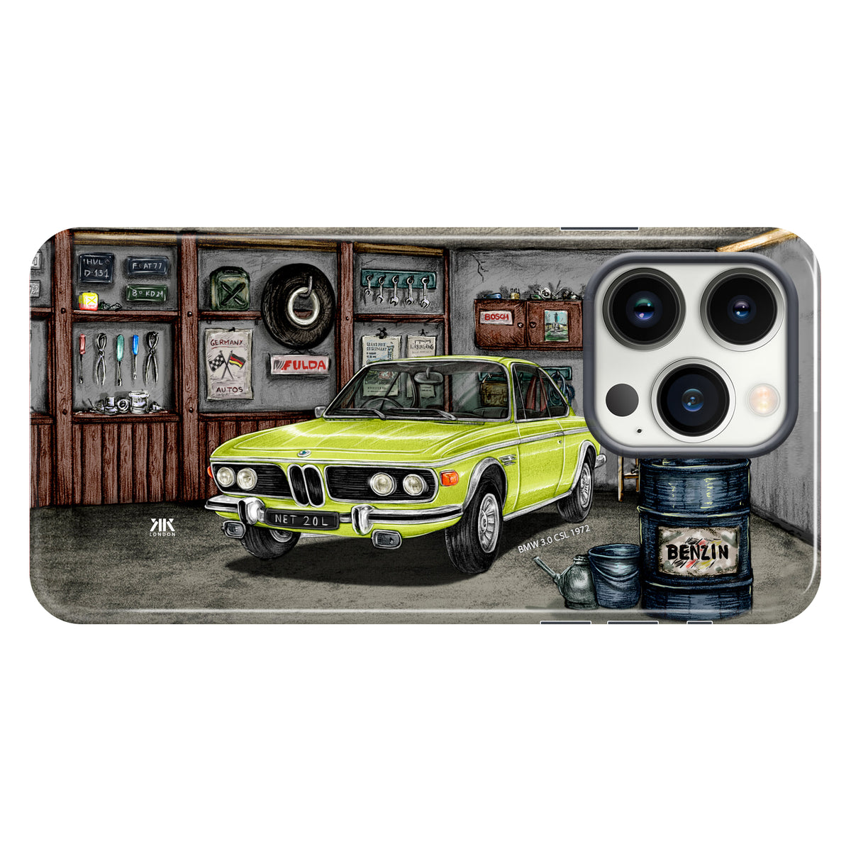 BMW 3.0 CSL 1972 (Lime) - Tough Case - iphone-13-pro