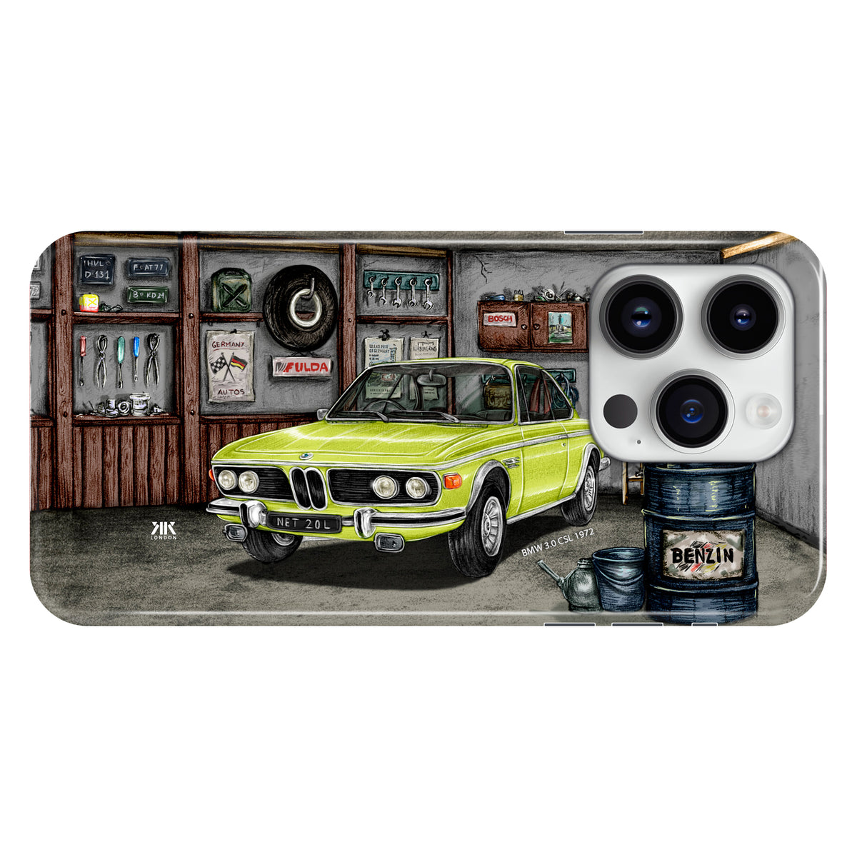 BMW 3.0 CSL 1972 (Lime) - Snap Case - iphone-14-pro