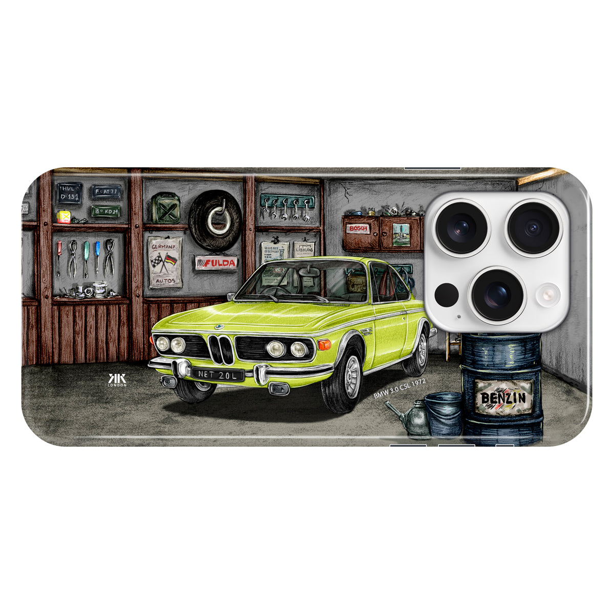 BMW 3.0 CSL 1972 (Lime) - Snap Case - iphone-16-pro