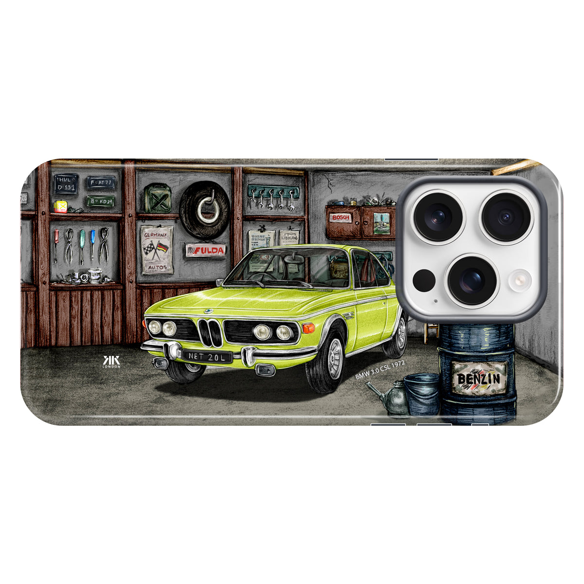 BMW 3.0 CSL 1972 (Lime) - Tough Case - iphone-16-pro