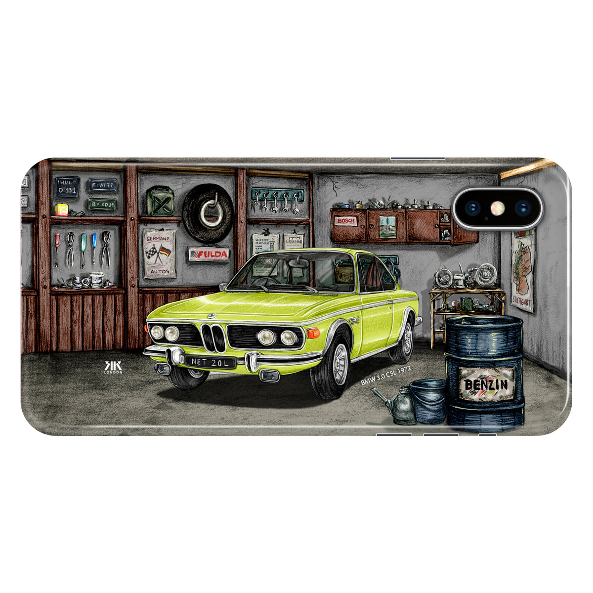 BMW 3.0 CSL 1972 (Lime) - Snap Case - iphone-x