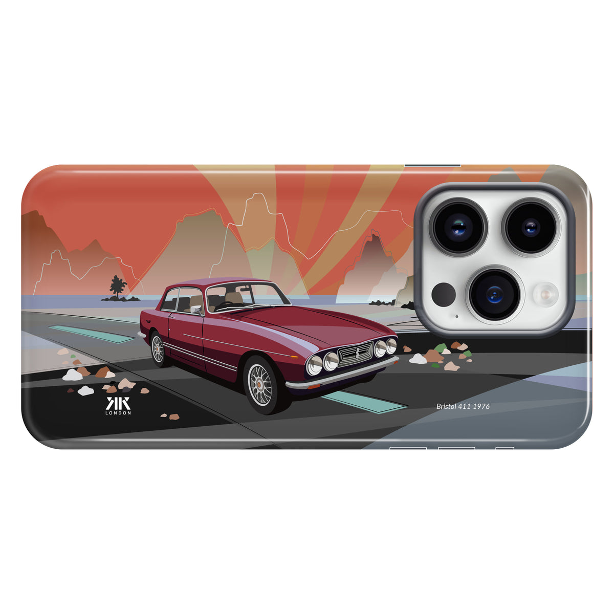 Bristol 411 1976 Burgundy - Tough Case - iphone-14-pro
