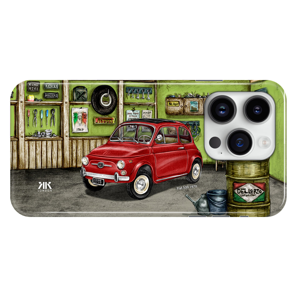 Fiat 500 1970 (Red) - Snap Case - iphone-14-pro