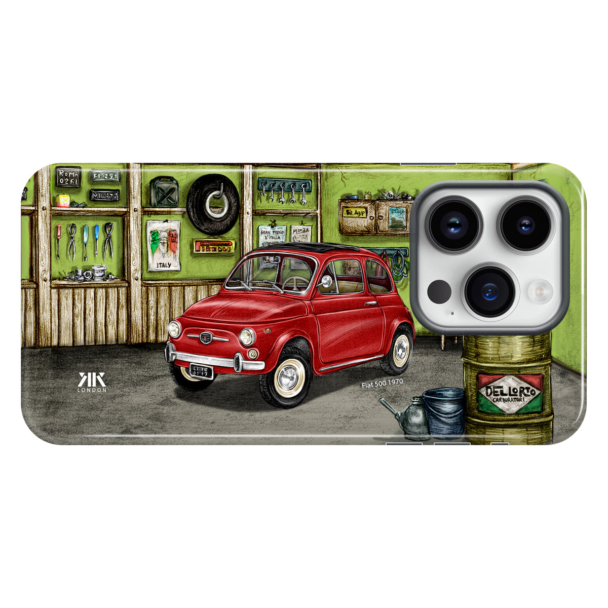 Fiat 500 1970 (Red) - Tough Case - iphone-14-pro