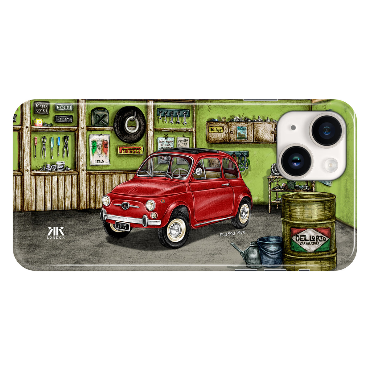 Fiat 500 1970 (Red) - Snap Case - iphone-14
