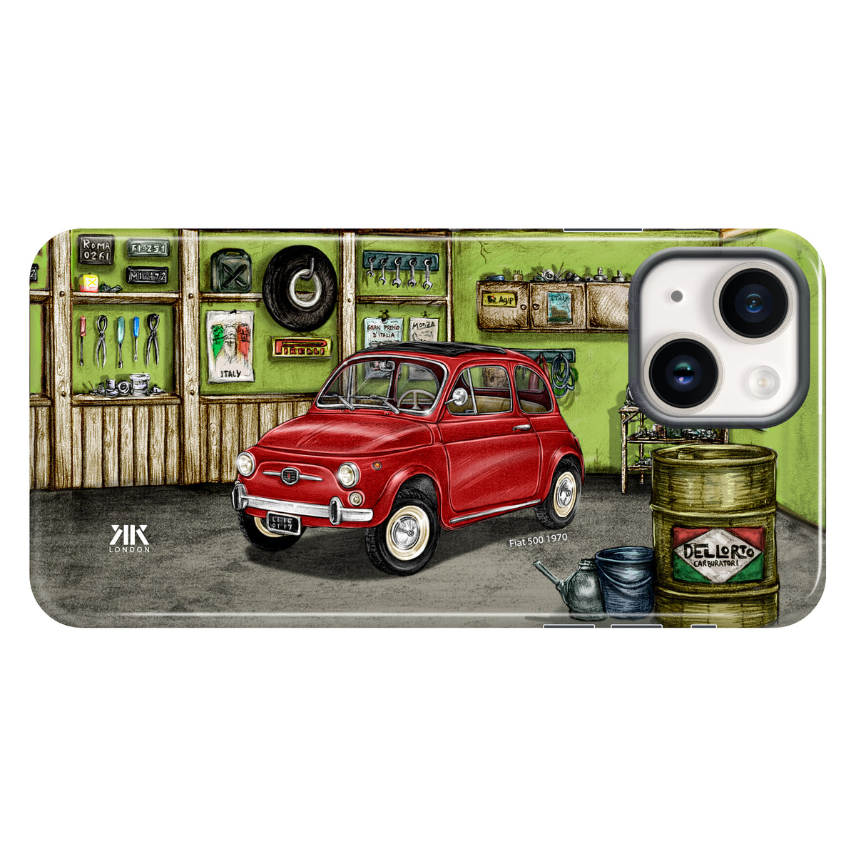 Fiat 500 1970 (Red) - Tough Case - iphone-14
