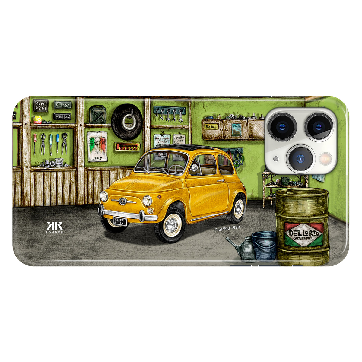 Fiat 500 1970 (Yellow) - Snap Case - iphone-11-pro