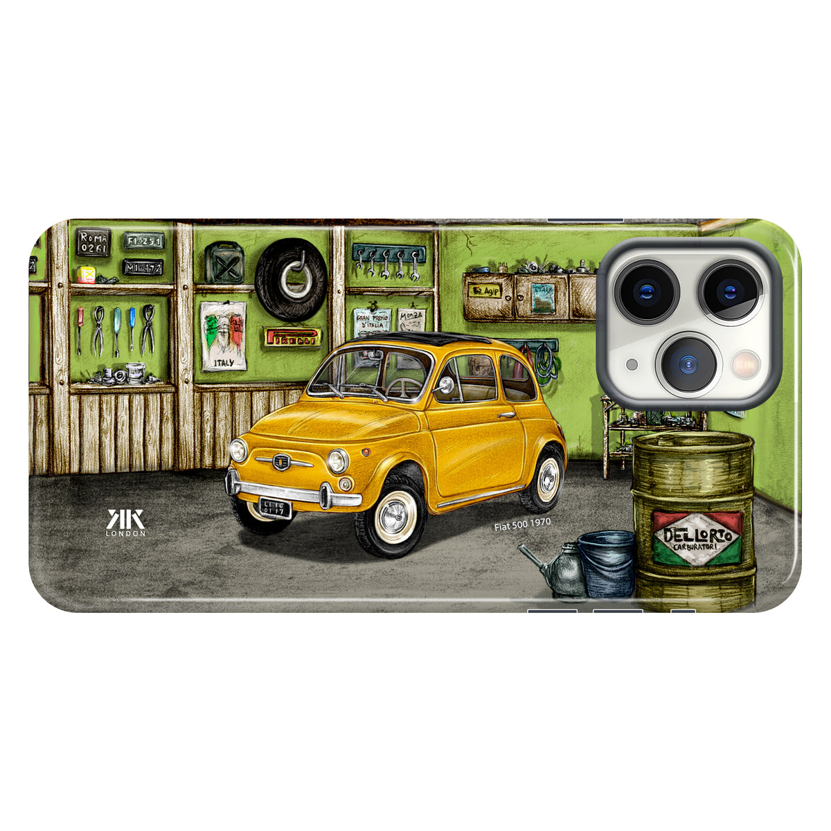 Fiat 500 1970 (Yellow) - Tough Case - iphone-11-pro