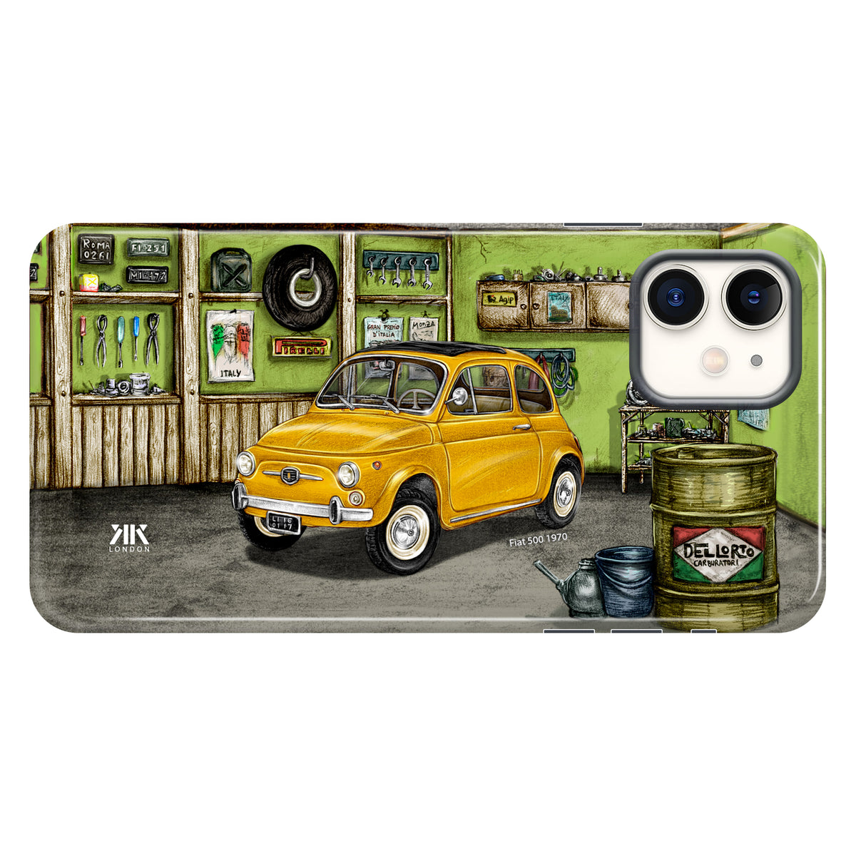 Fiat 500 1970 (Yellow) - Tough Case - iphone-11