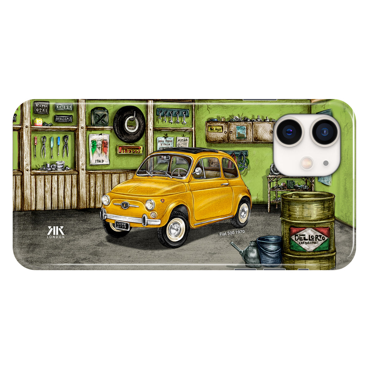 Fiat 500 1970 (Yellow) - Snap Case - iphone-12