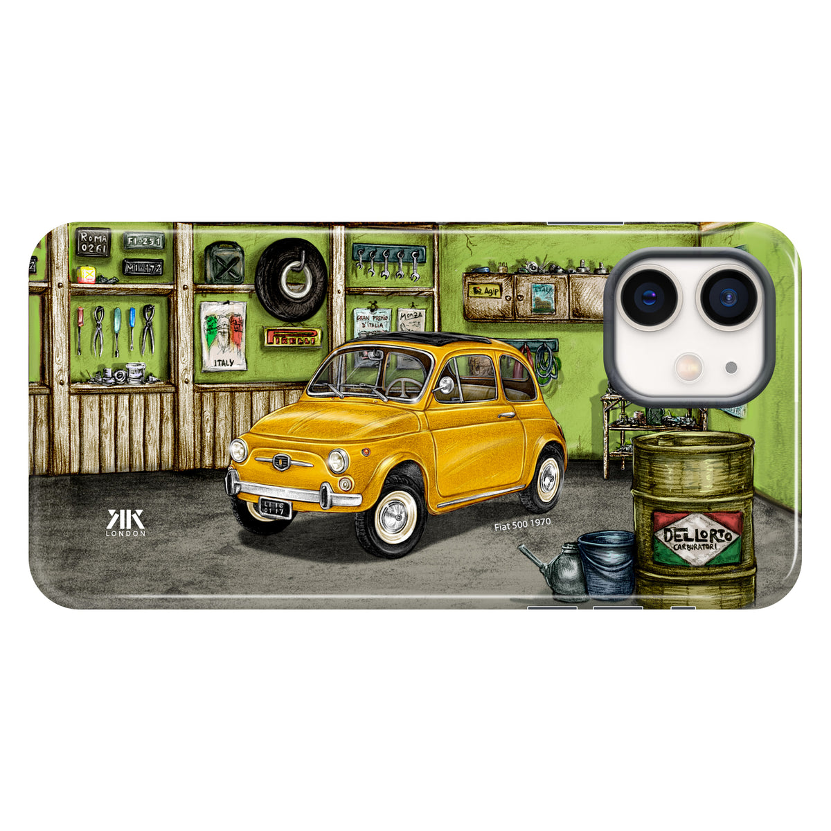 Fiat 500 1970 (Yellow) - Tough Case - iphone-12