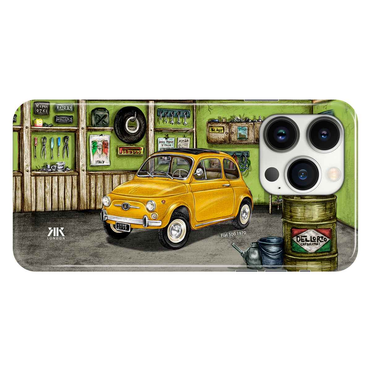 Fiat 500 1970 (Yellow) - Snap Case - iphone-13-pro