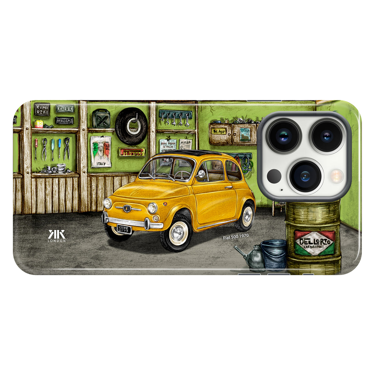 Fiat 500 1970 (Yellow) - Tough Case - iphone-13-pro