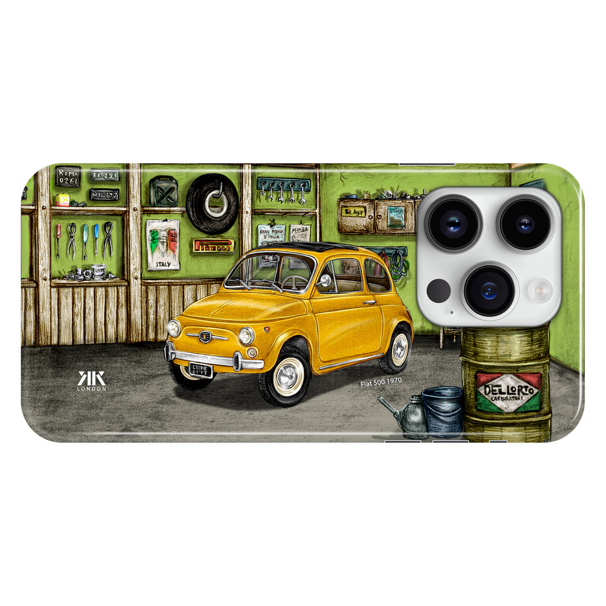 Fiat 500 1970 (Yellow) - Snap Case - iphone-14-pro