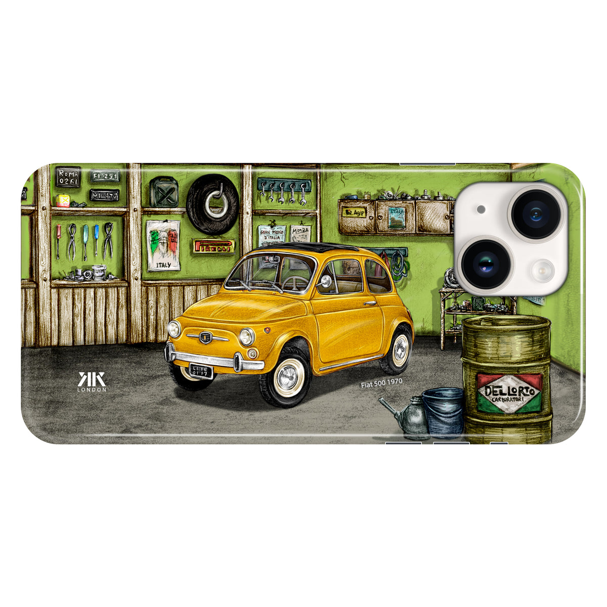 Fiat 500 1970 (Yellow) - Snap Case - iphone-14