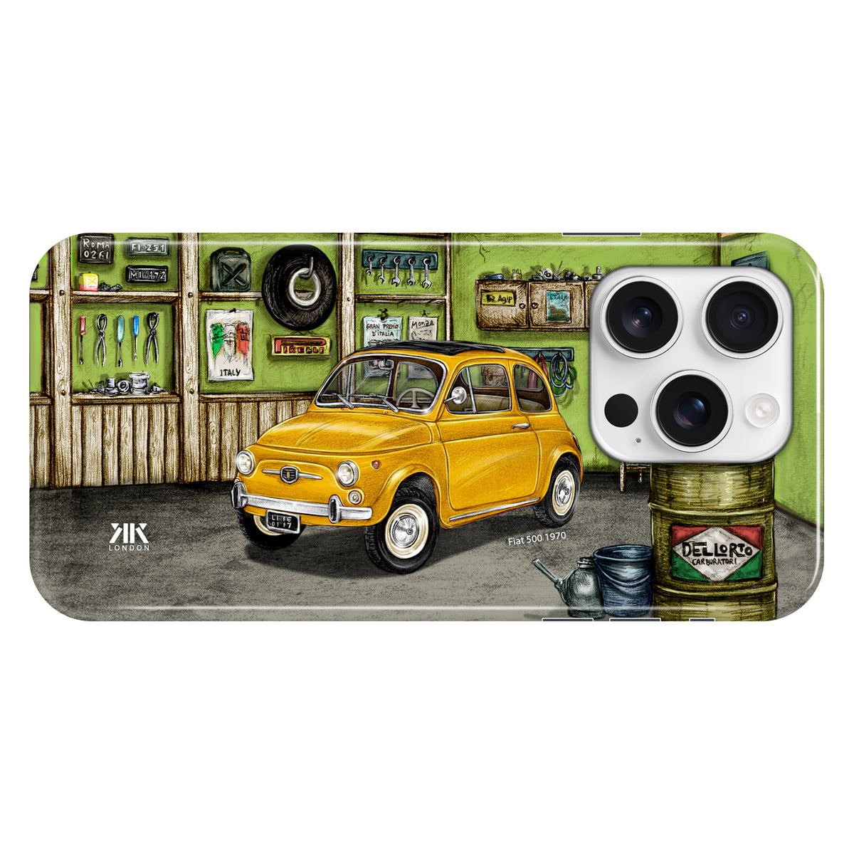 Fiat 500 1970 (Yellow) - Snap Case - iphone-16-pro