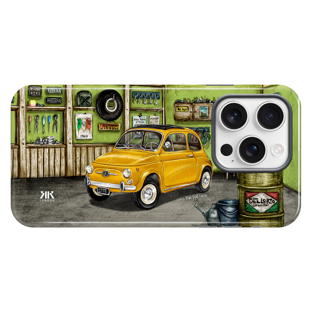 Fiat 500 1970 (Yellow) - Tough Case - iphone-16-pro