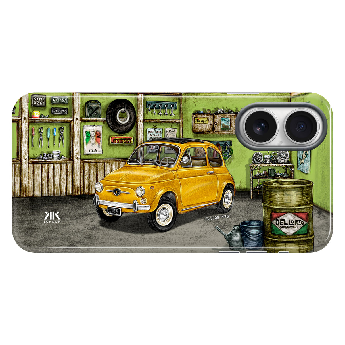 Fiat 500 1970 (Yellow) - Tough Case - iphone-16