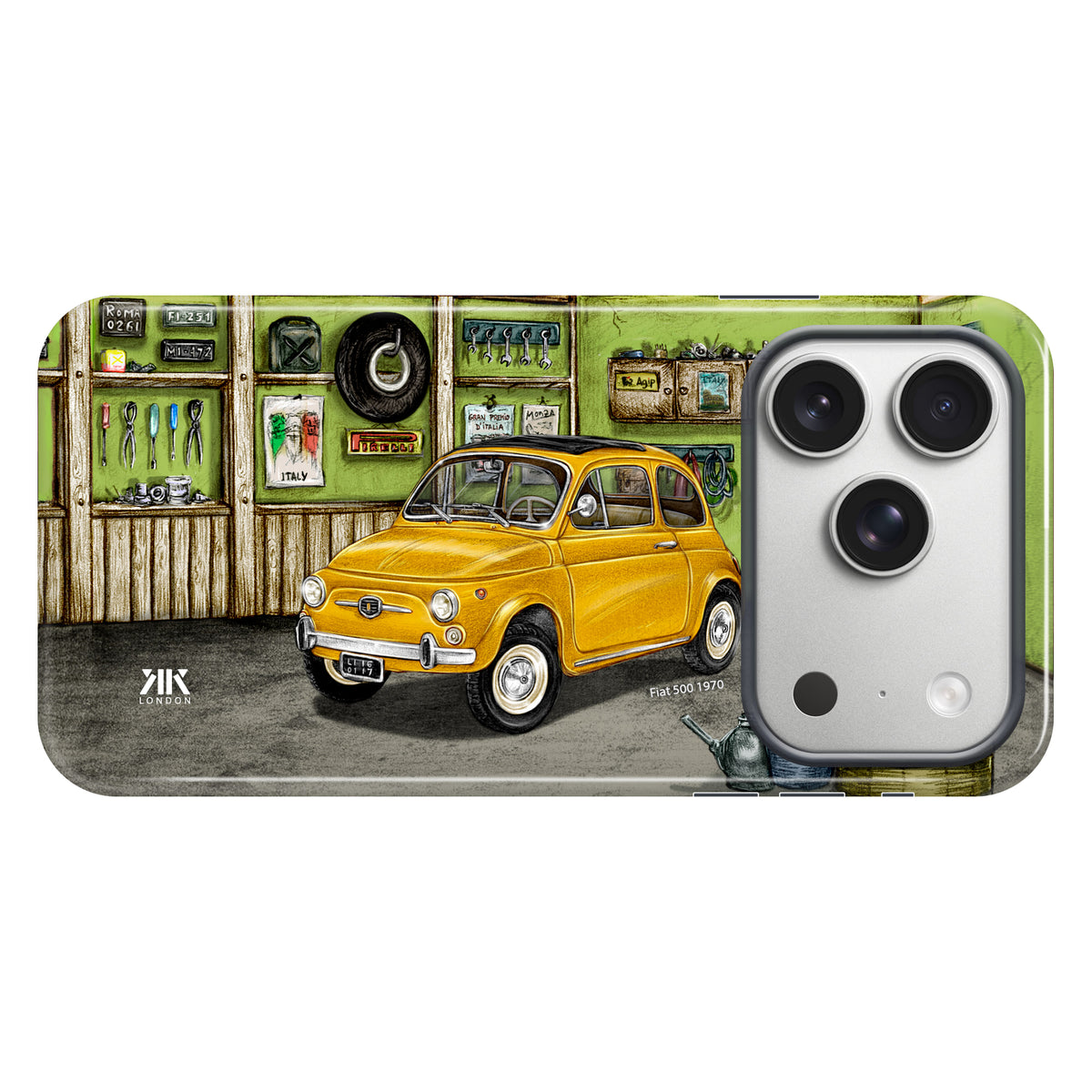 Fiat 500 1970 (Yellow) - Tough Case - iphone-17-pro
